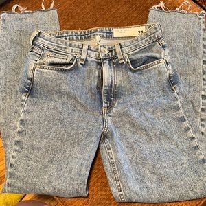 Rag and Bone Nina high rise ankle cigarette size 24 worn twice.